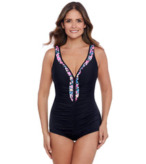 Shape Solver By Penbrooke Women's Florentine Girl Leg One Piece Swimsuit
