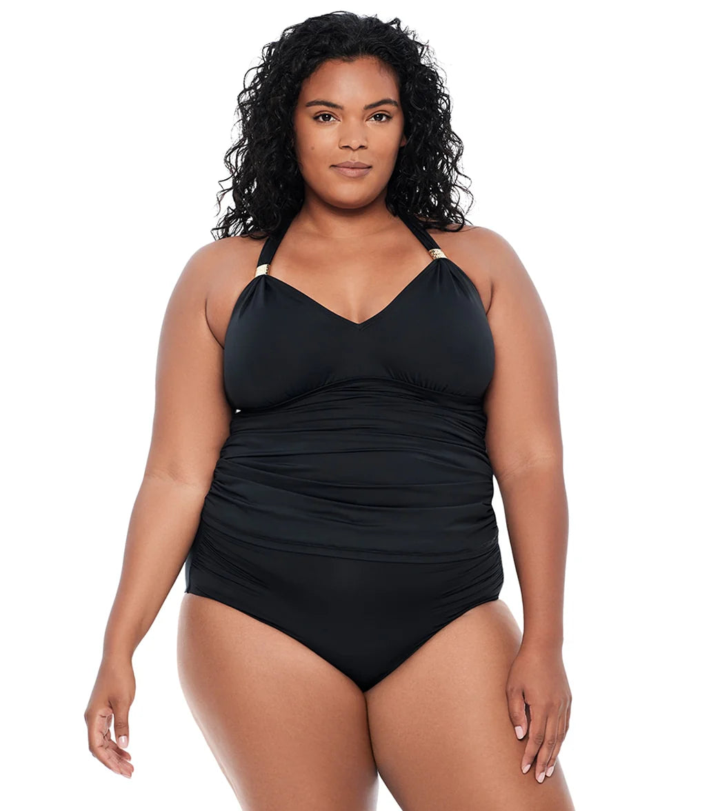 Lauren Ralph Lauren Women's Plus Size Beach Club Tankini Top