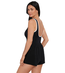 Shape Solver SPORT Women's Contrast Binding Sport Swim Romper