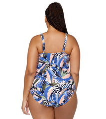 Raisins Women's Paraiso Palms Muna Plus Size One Piece Swimsuit