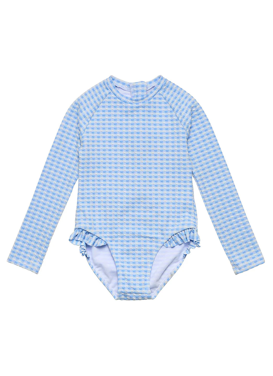 Snapper Rock Girls' Seaside Gingham One Piece Surf Suit (Toddler, Little Kid)