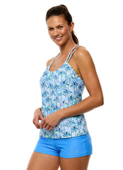 Next by Athena Women's Oasis Third Eye Shirr Tankini Top