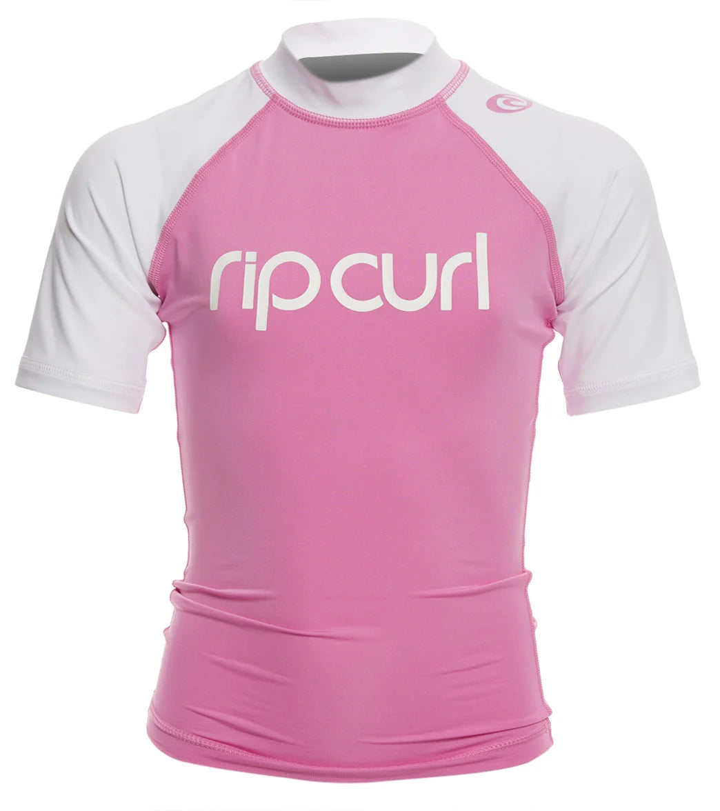 Rip Curl Girls' Juniors Dawn Patrol Short Sleeve Rashguard
