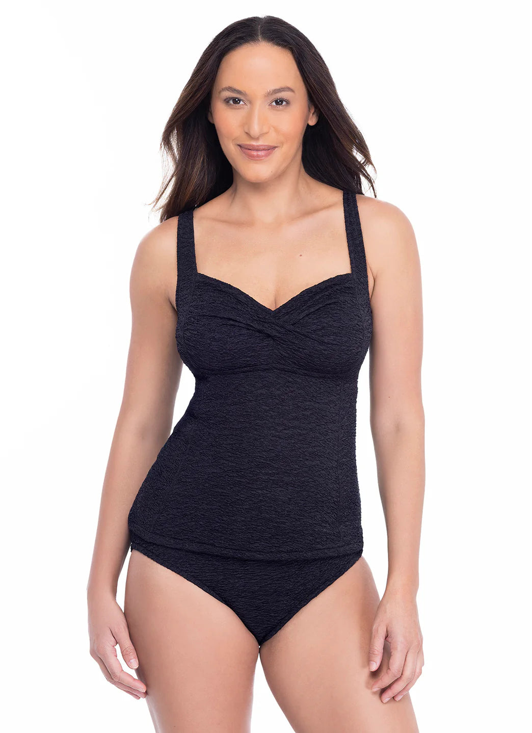 Krinkle by Penbrooke Women's Chlorine Resistant  Twist Tankini Top