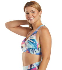 Next by Athena Women's Jungle Block Longline Bikini Top