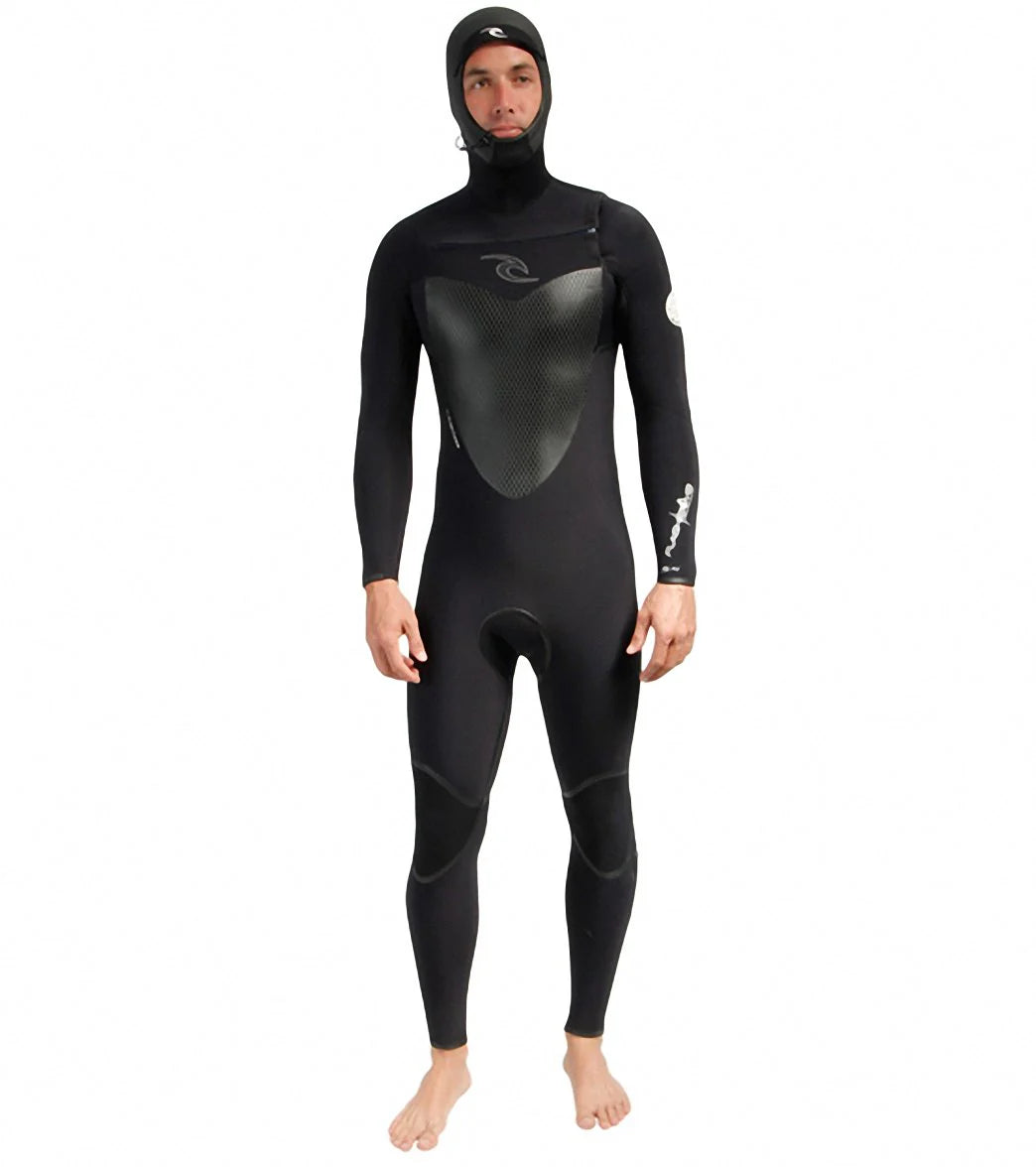 Rip Curl Men's Flash Bomb 5/4mm Chest Zip Hooded Fullsuit