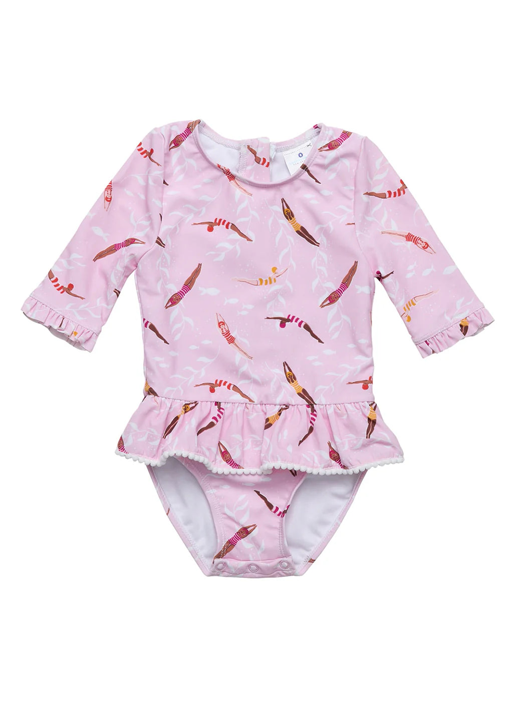 Snapper Rock Girls' Diving Diva Skirted One Piece Swimsuit (Baby, Toddler)