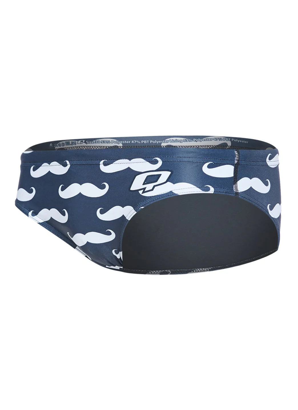 Q Swimwear Men's Mustache Water Polo Brief