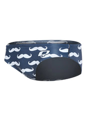 Q Swimwear Men's Mustache Water Polo Brief