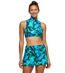 Next by Athena Courtside Curacao Palms Swim Skort