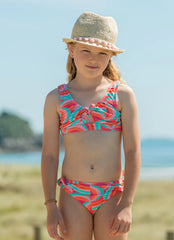 Snapper Rock Kids' Pink Pompom Fedora Hat
