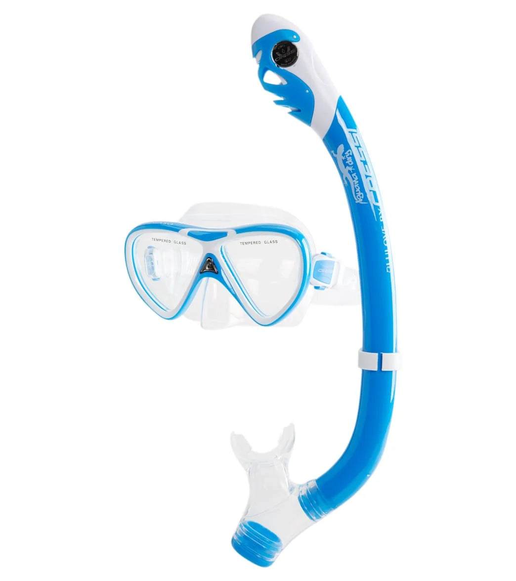 Cressi Kids' Pegaso Mask and Iguana Dry Snorkel Set