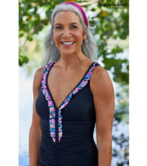 Shape Solver By Penbrooke Women's Florentine Girl Leg One Piece Swimsuit