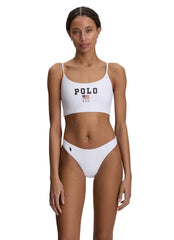 Polo Ralph Lauren Women's USA Logo High Leg Scoop Bikini Bottom