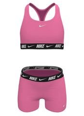 Nike Girls' Logo Tape Racerback Two Piece Bikini Short Set (Big Kid)