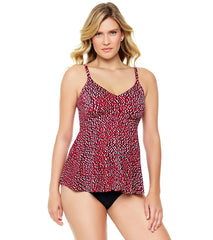 Penbrooke Baby Spice V Neck Flounce Tankini Top