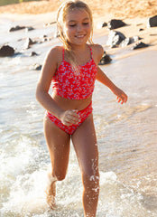Nani Girls' Minis Cardinal Bay Longline Two Piece Bikini Set (Little Kid, Big Kid)