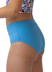 Nani Women's Hanalei Solid Marine Flat Rib Bikini Bottom