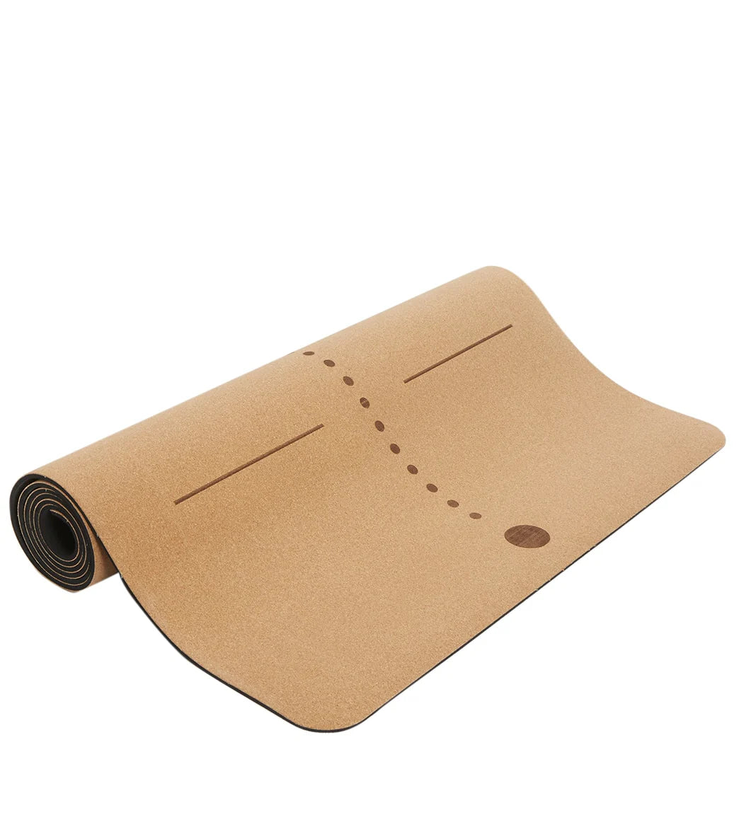 Everyday Yoga Alignment Cork Yoga Mat 72 x 26 Inch 5mm