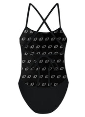 Q Swimwear Women's Sublimated Printed Tie Back One Piece Swimsuit