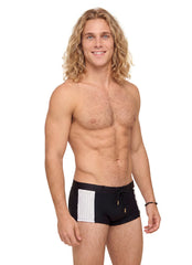 Sauvage Men's Perforated Sidepanel Square Leg Swimsuit