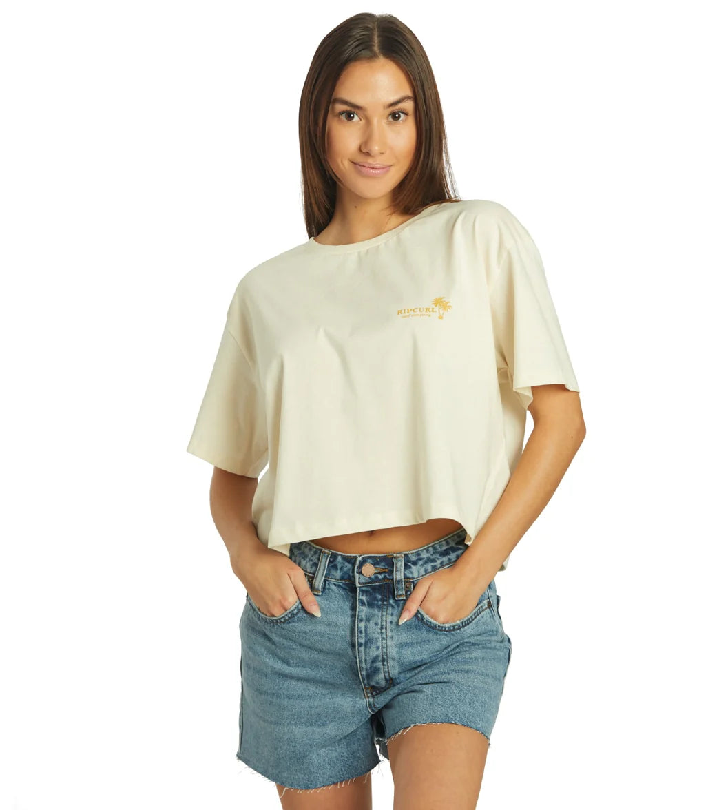 Rip Curl Women's The Island Short Sleeve Crop Tee