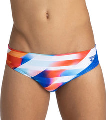 Arena Men's Rainbow Stripes MaxLife  Brief Swimsuit