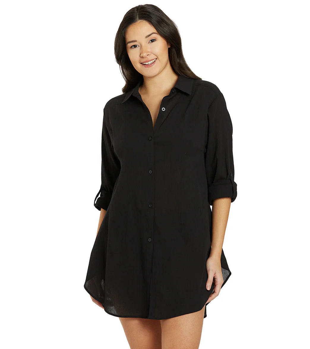 Jantzen Women's Marie High-Low Cover Up Shirt