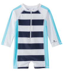 Snapper Rock Boys' Shark  L/S One Piece Sunsuit (0-24mos)