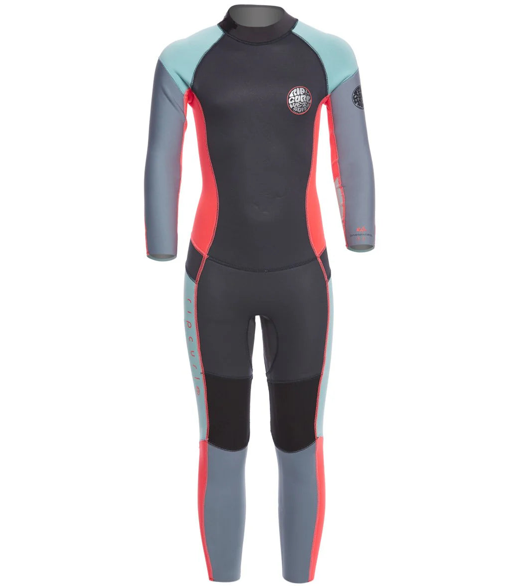 Rip Curl Girls' Dawn Patrol Back Zip Full Suit Wetsuit