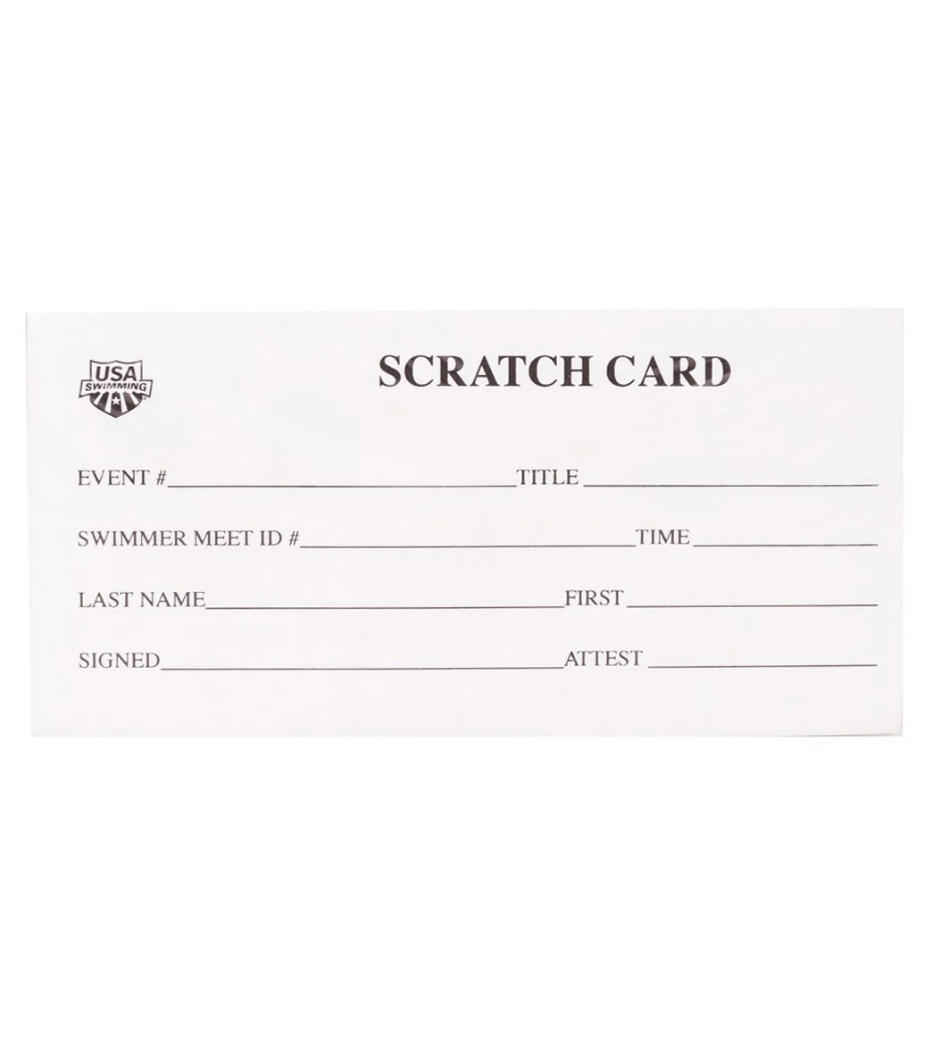 USA Swimming Scratch Card Slip