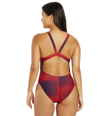 Nike Women's Hydrastrong Multi Print Fastback One Piece Swimsuit